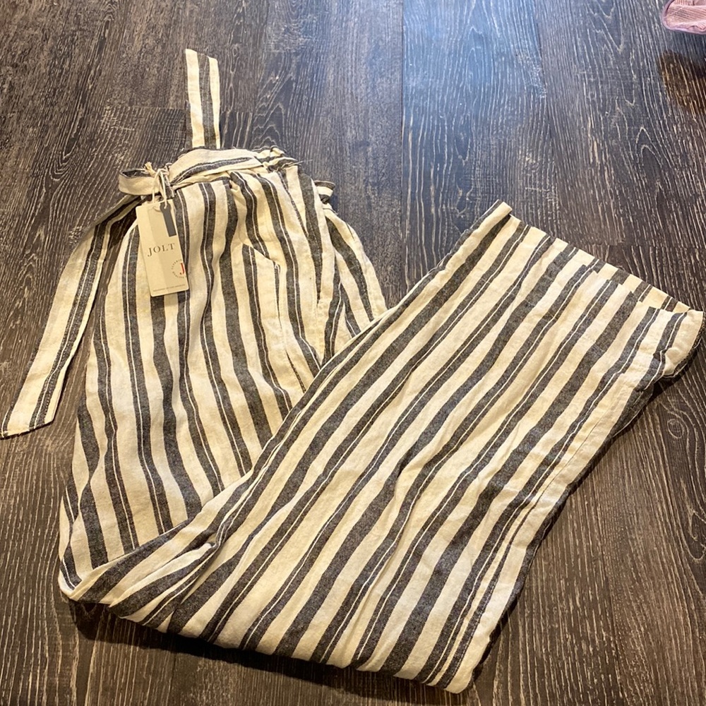NWT Jolt Striped Linen Pants